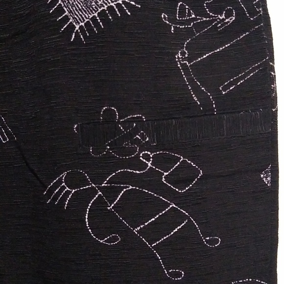 Chicos Design Blend Silk & Linen Cropped Women 3 Pants Novelty Print lognelook - Picture 16 of 16